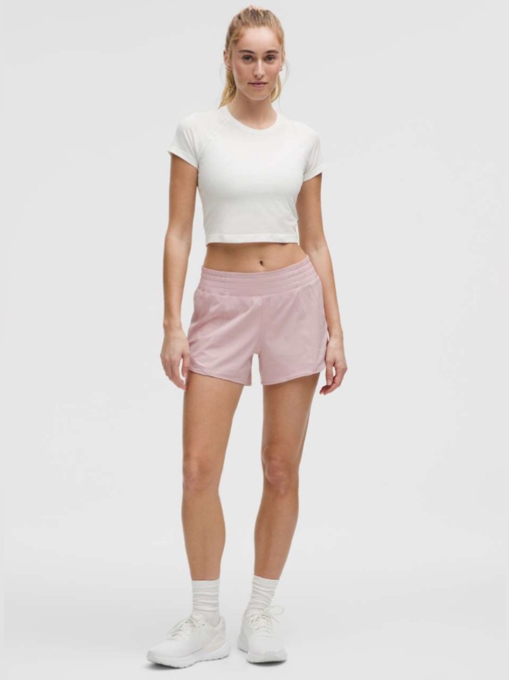 Lululemon Hotty Hot HR Short 4" Lined Pink Haze Size 6